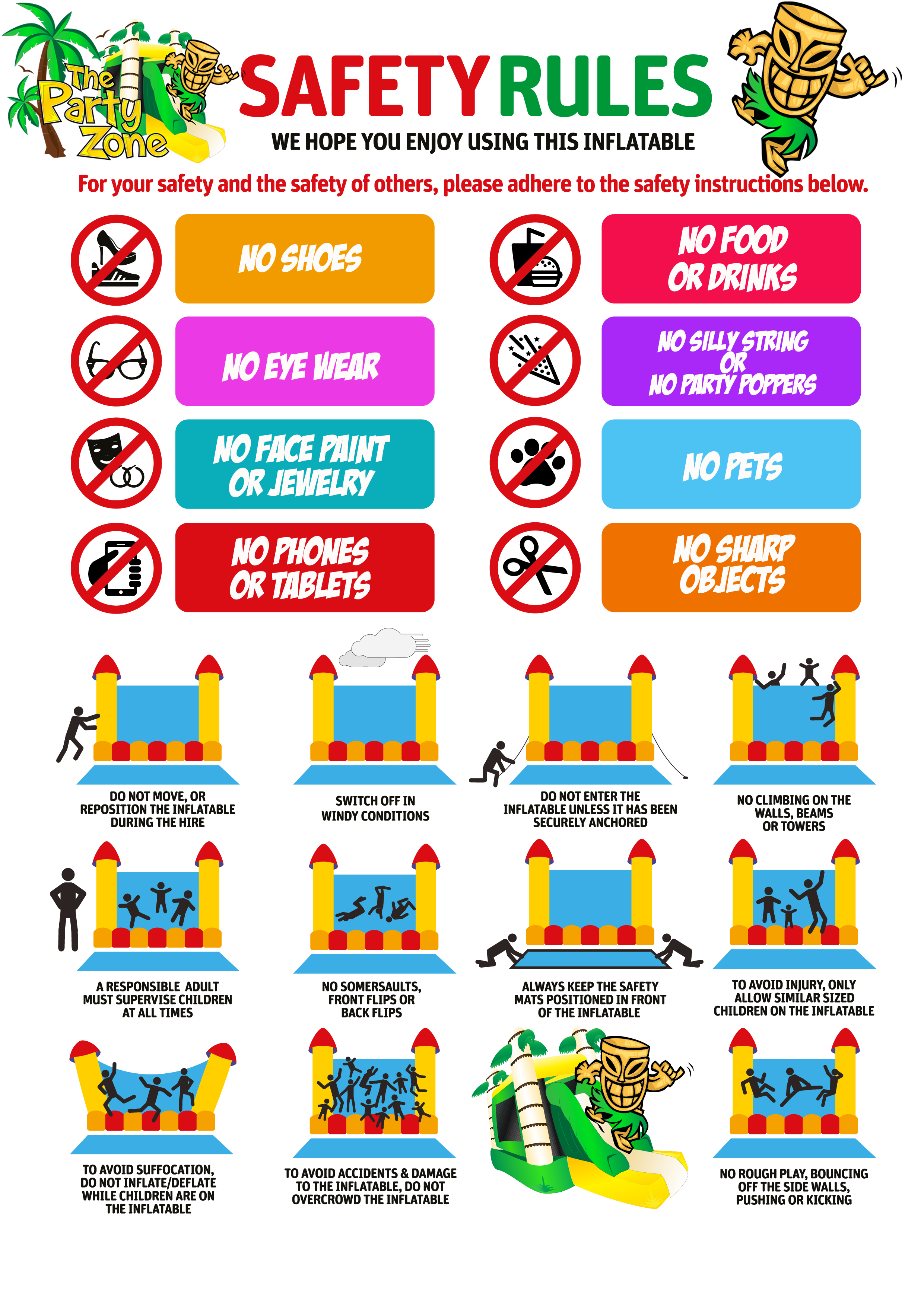 Safety Rules Best Bounce House Rental Water Slide Rental Service In 